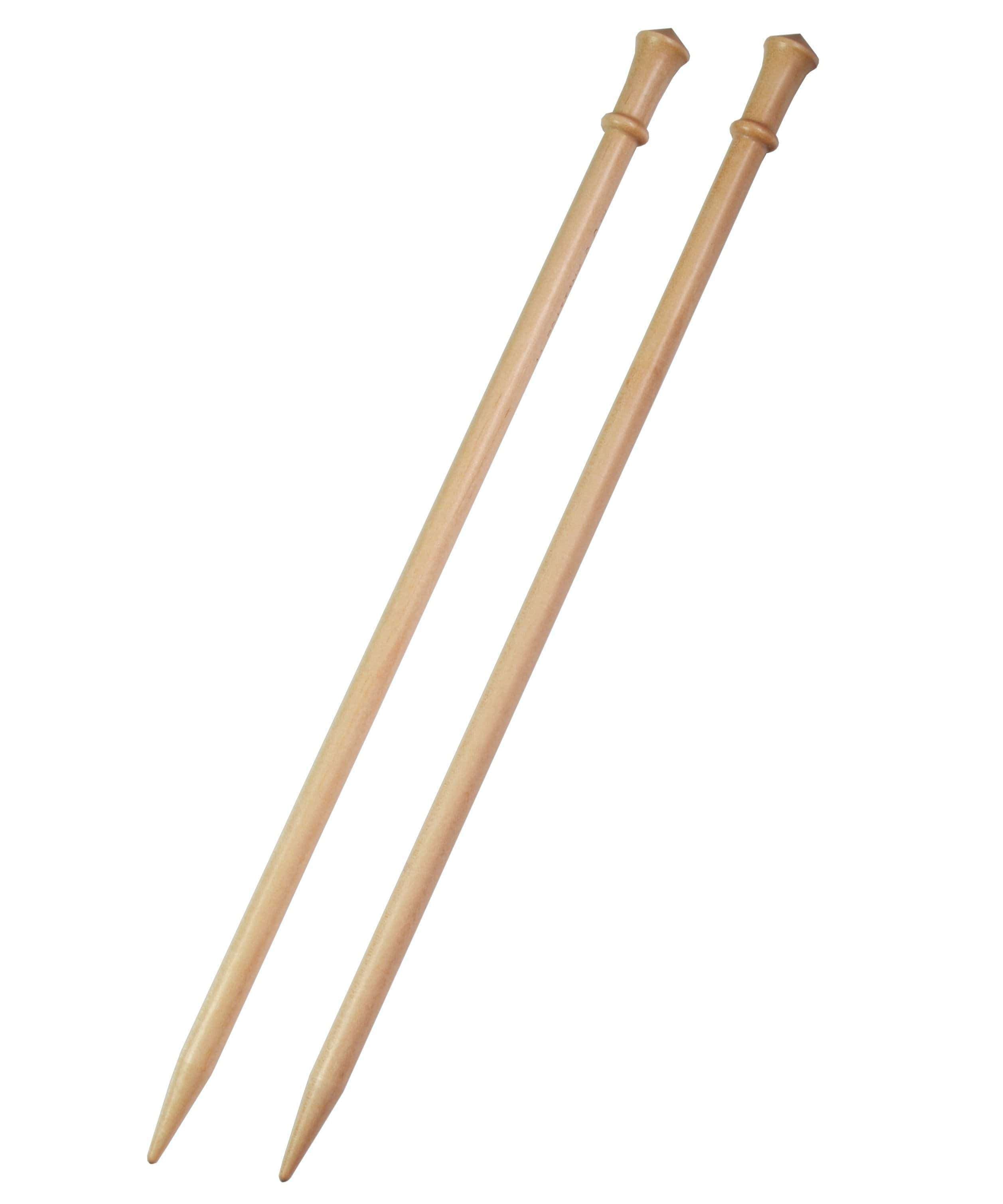 Bamboo 12 Single-point Knitting Needles, Size 10