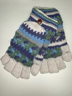 Double Layer Mittens for Men Forrest Island - Qiviut & Royal Alpaca