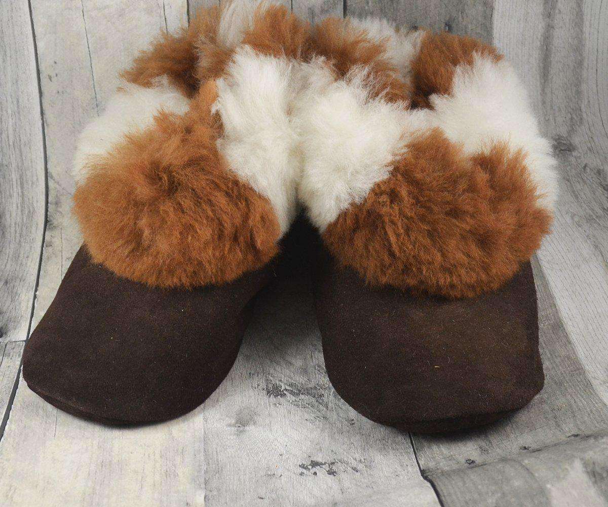 Ud over Electrify Modregning Leather Bootie Slippers Merino Wool & Baby Alpaca Fur