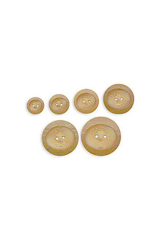 La Mode 3/4 Tan Leather Shank Buttons 3pk