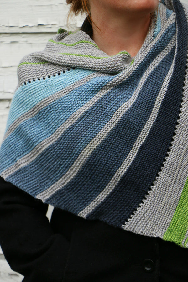 Stripes and Swaths Shawl by Stephanie Shiman